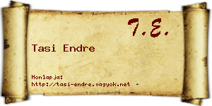 Tasi Endre névjegykártya